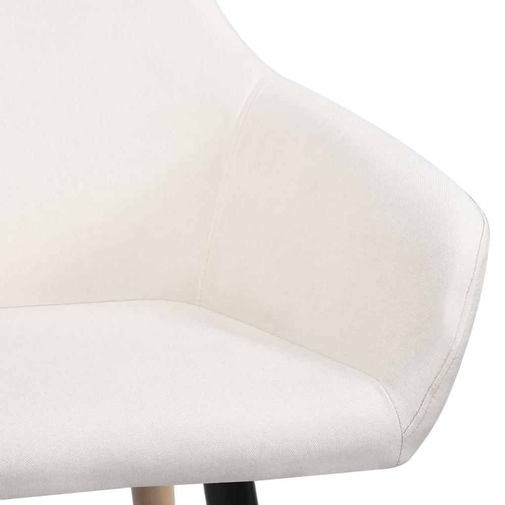 vidaXL Dining Chairs 2 pcs Cream Fabric, 323023. Picture 5
