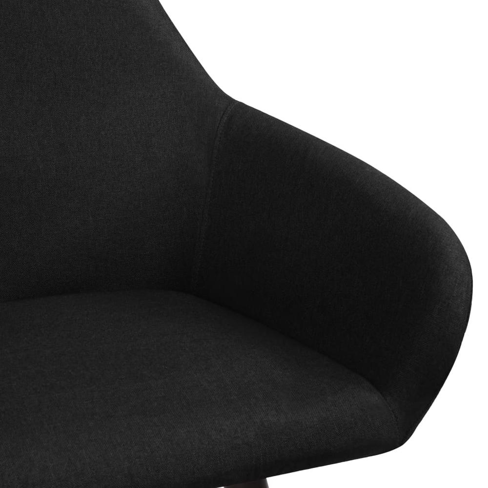 vidaXL Dining Chairs 2 pcs Black Fabric. Picture 5