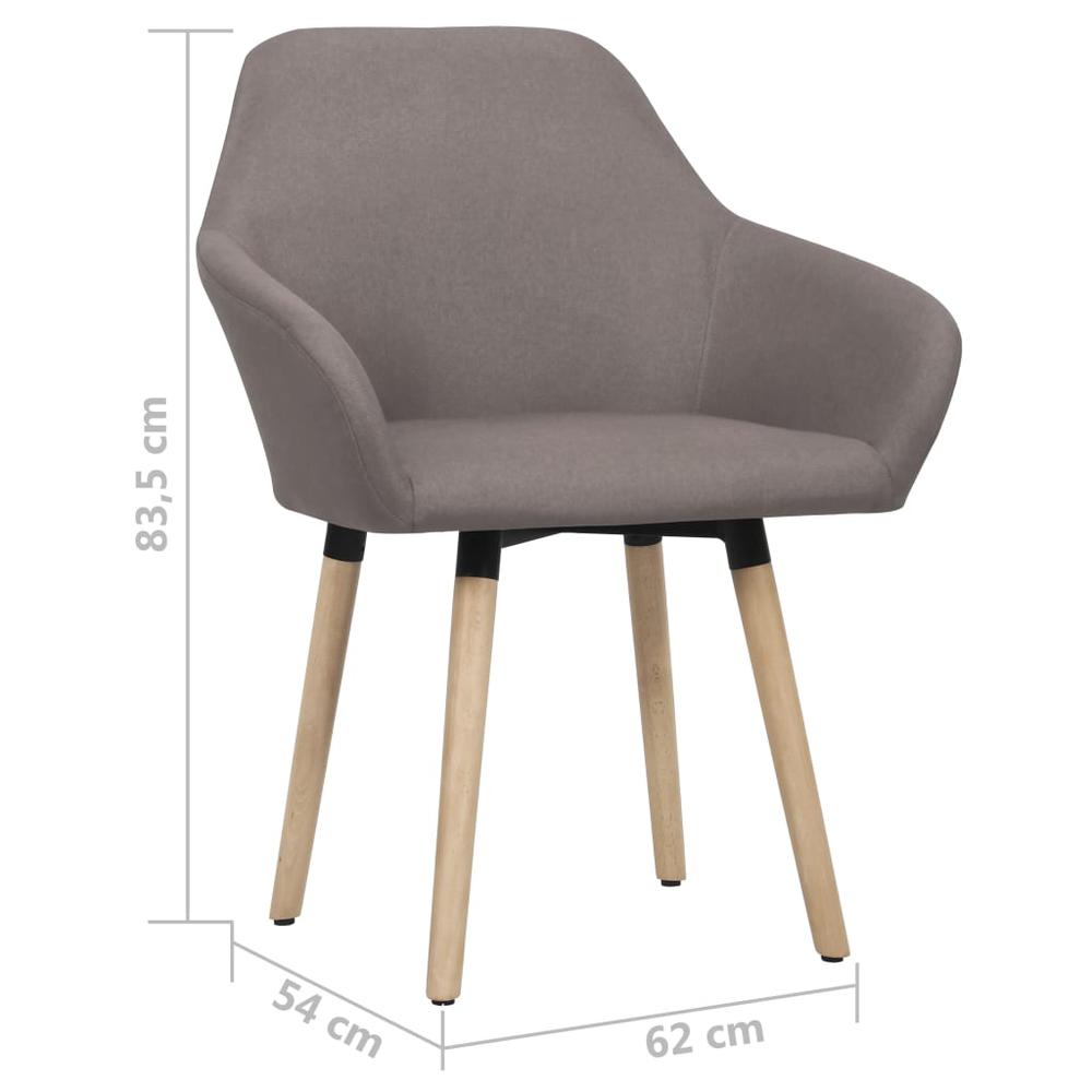 vidaXL Dining Chairs 2 pcs Taupe Fabric, 323030. Picture 6