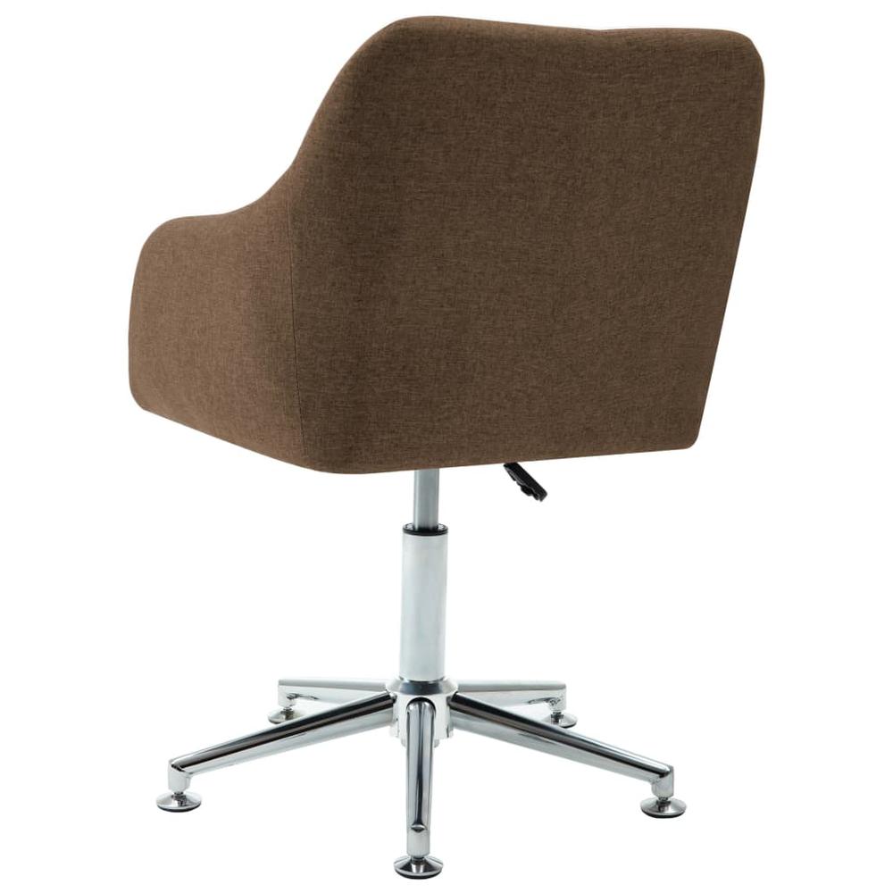 vidaXL Swivel Dining Chair Brown Fabric. Picture 5