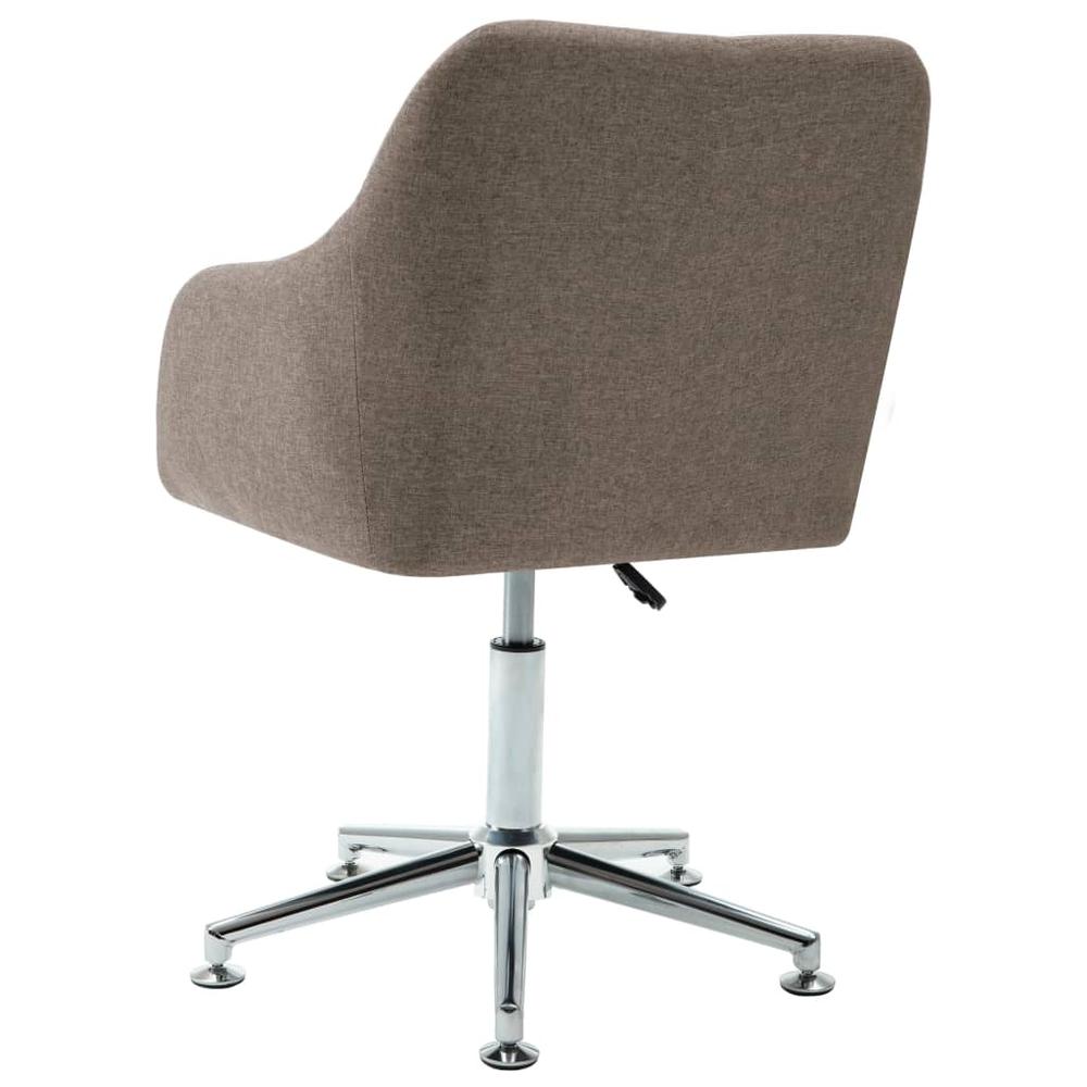 vidaXL Swivel Dining Chair Taupe Fabric. Picture 5