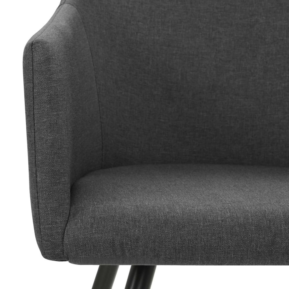 vidaXL Dining Chairs 2 pcs Dark Gray Fabric, 323094. Picture 5