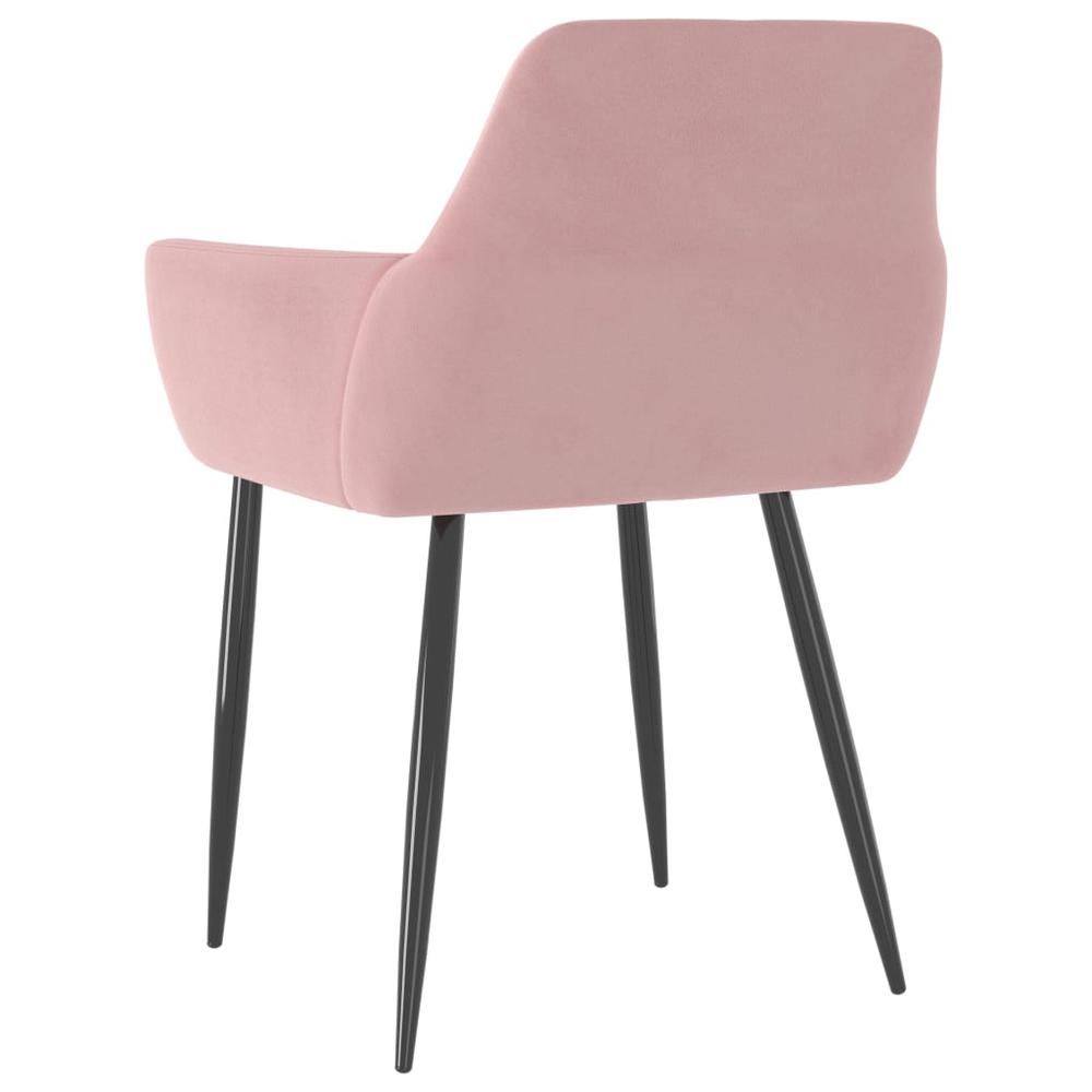 vidaXL Dining Chairs 2 pcs Pink Velvet. Picture 5