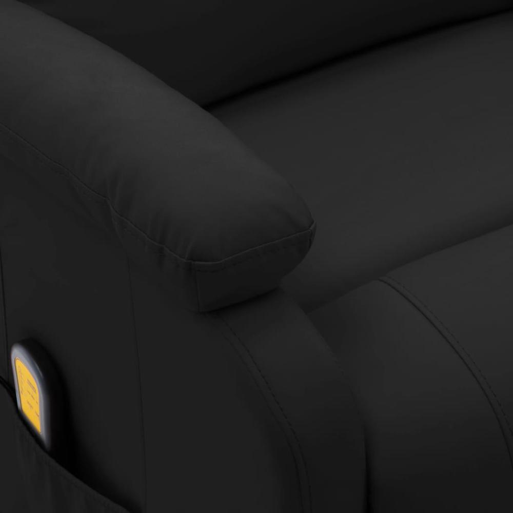 vidaXL Massage Chair Black Faux Leather. Picture 5