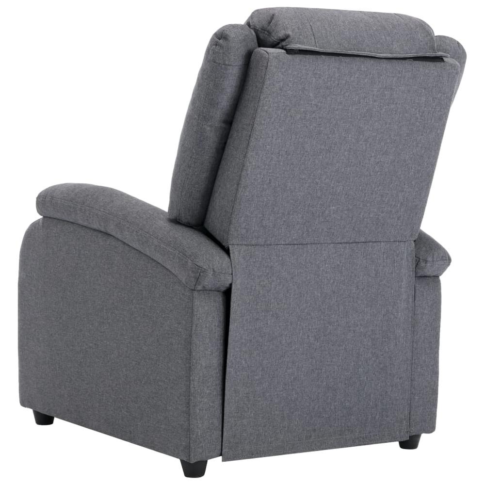 vidaXL TV Recliner Chair Dark Gray Fabric. Picture 8