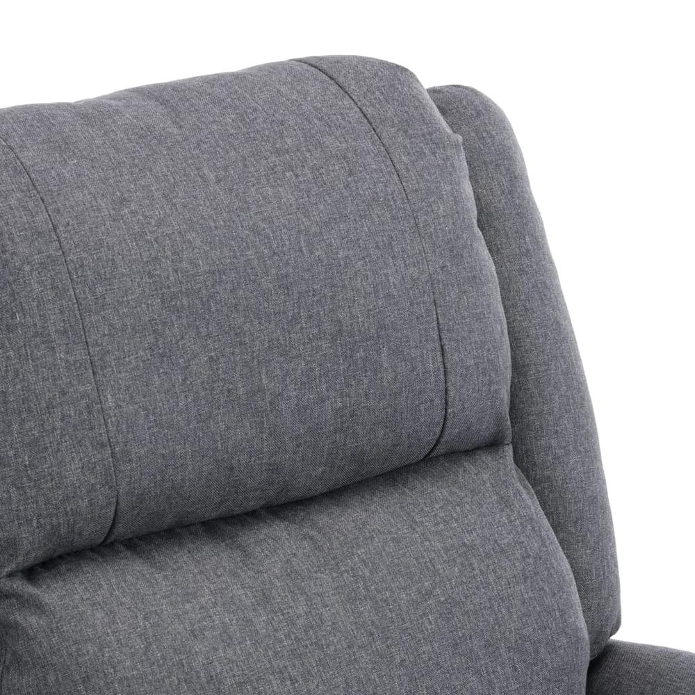 vidaXL TV Recliner Chair Dark Gray Fabric. Picture 9