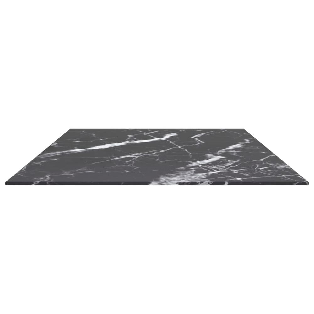 Table Top Black 47.2"x25.6" 0.3" Tempered Glass with Marble Design. Picture 3