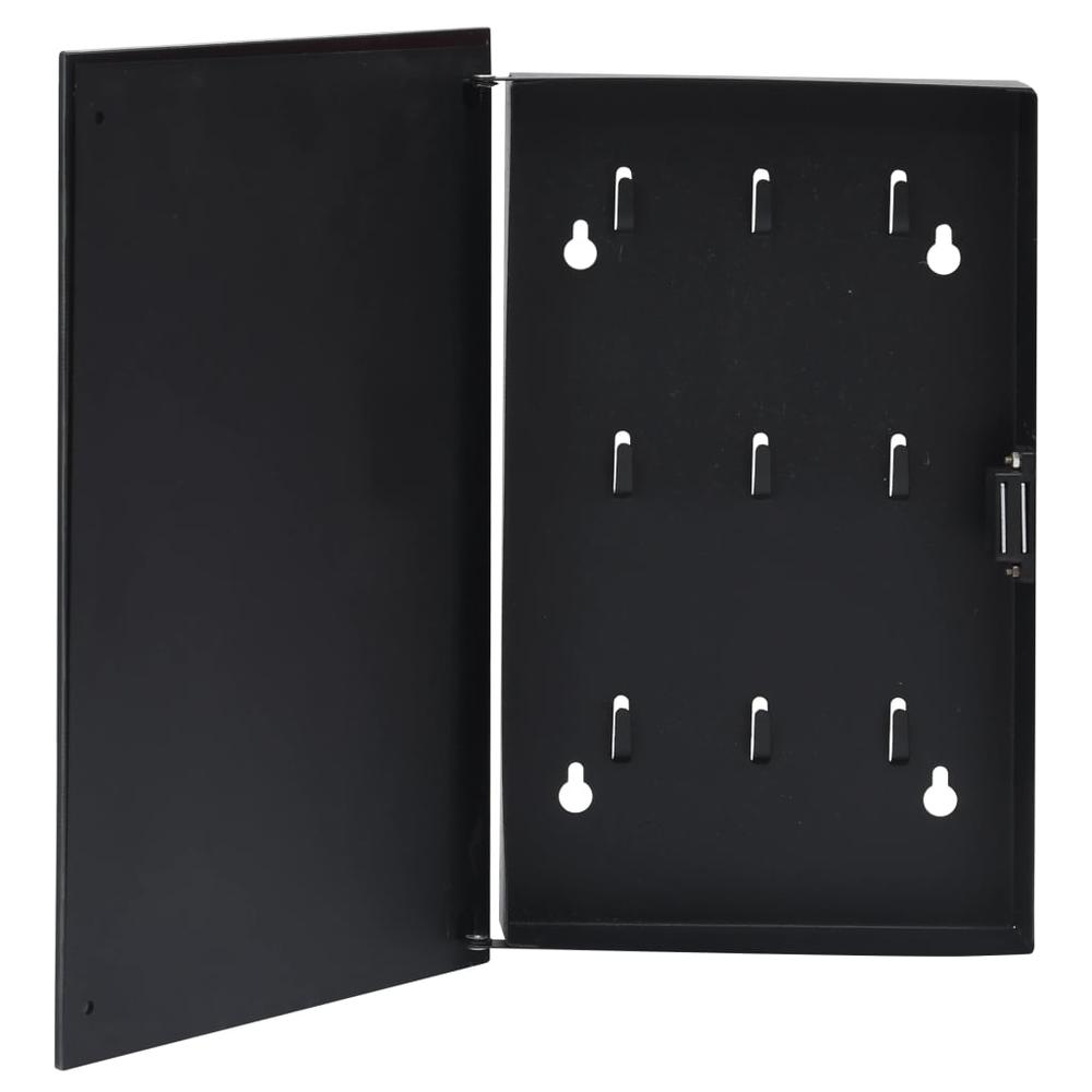 vidaXL Key Box with Magnetic Board Black 11.8"x7.9"x2.2" 2779. The main picture.
