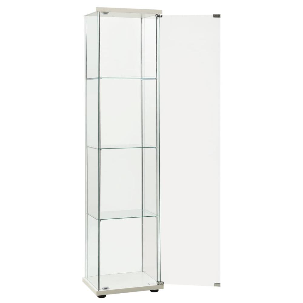vidaXL Storage Cabinet Tempered Glass White 2795. Picture 3