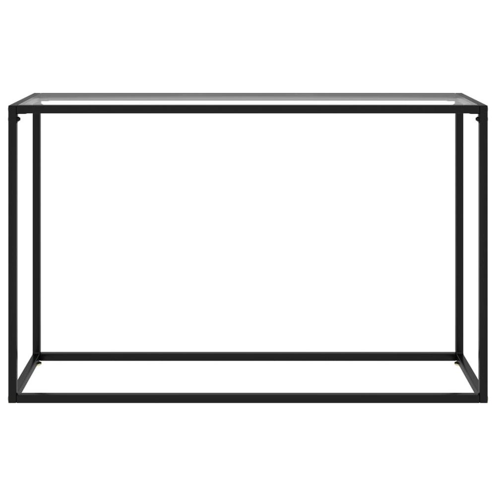 vidaXL Console Table Transparent 47.2"x13.8"x29.5" Tempered Glass 2815. Picture 2