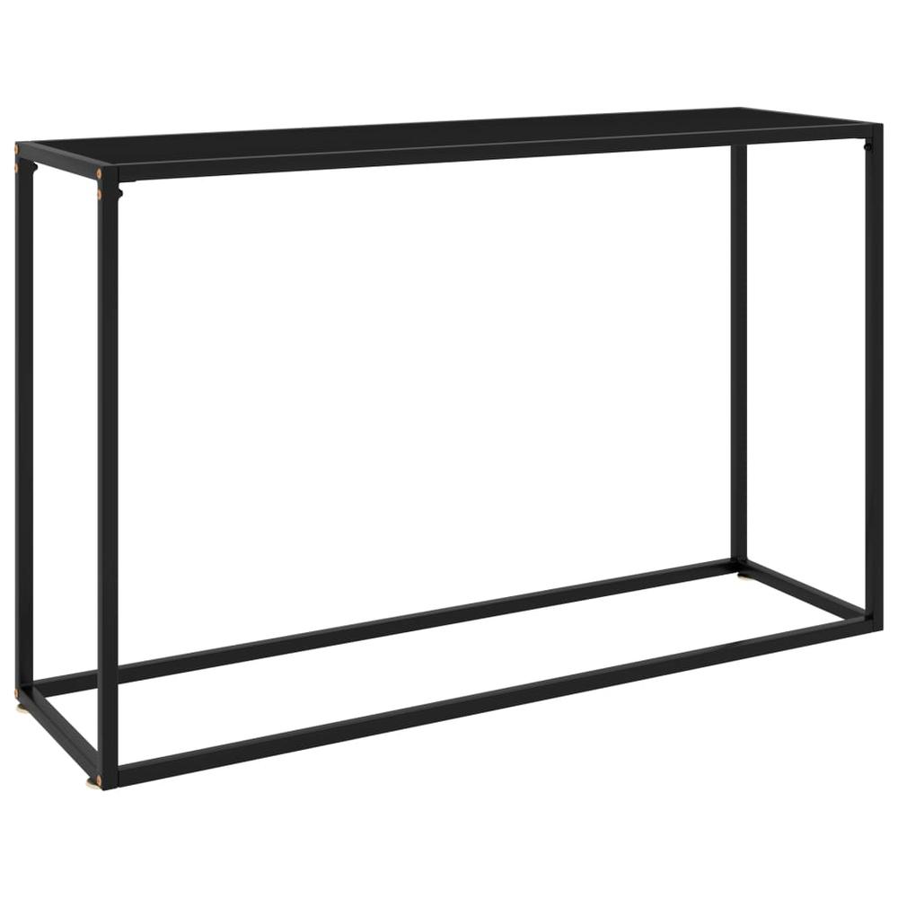 vidaXL Console Table Black 47.2"x13.8"x29.5" Tempered Glass 2816. Picture 1