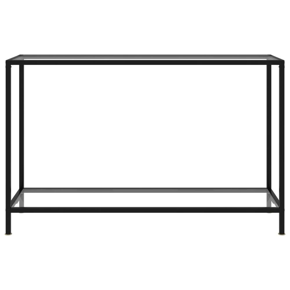 vidaXL Console Table Transparent 47.2"x13.8"x29.5" Tempered Glass 2839. Picture 2