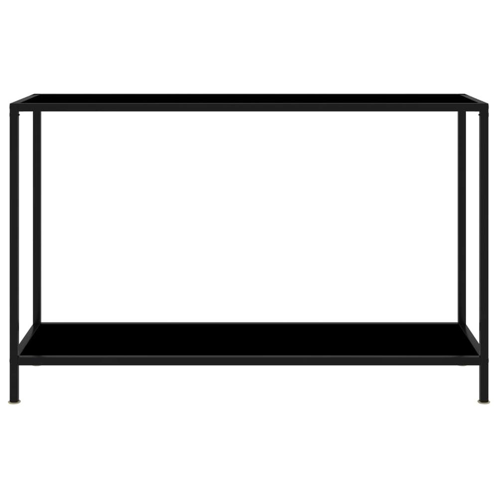 vidaXL Console Table Black 47.2"x13.8"x29.5" Tempered Glass 2840. Picture 2