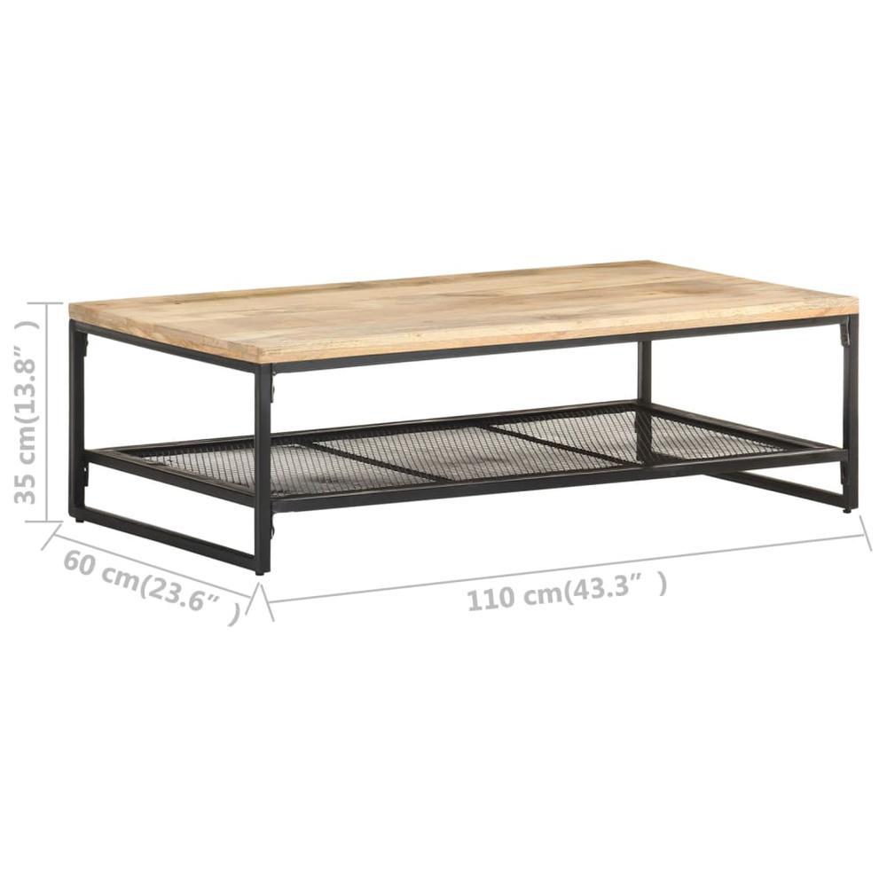 vidaXL Coffee Table 43.3"x23.6"x13.8" Solid Mango Wood 0244. Picture 6