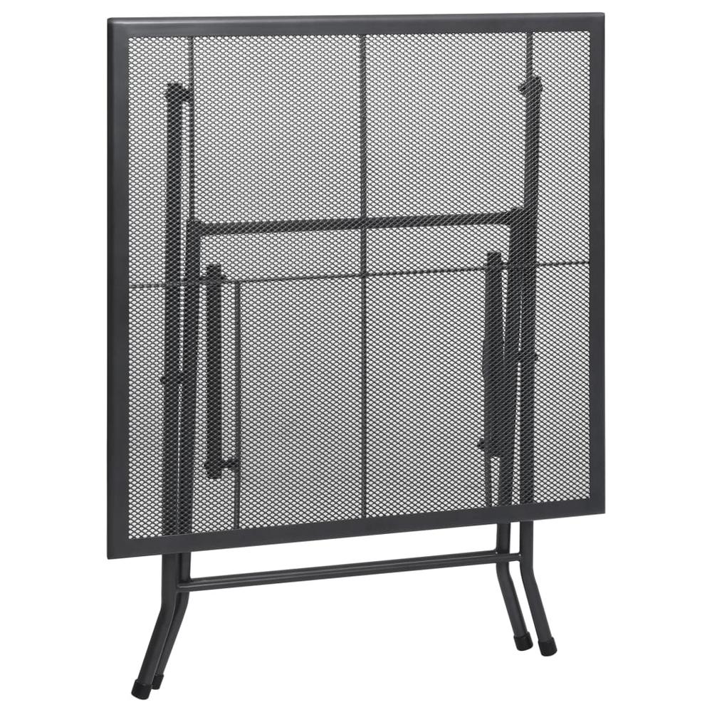 vidaXL Folding Mesh Table 31.5"x31.5"x28.3" Steel Anthracite, 310151. Picture 4