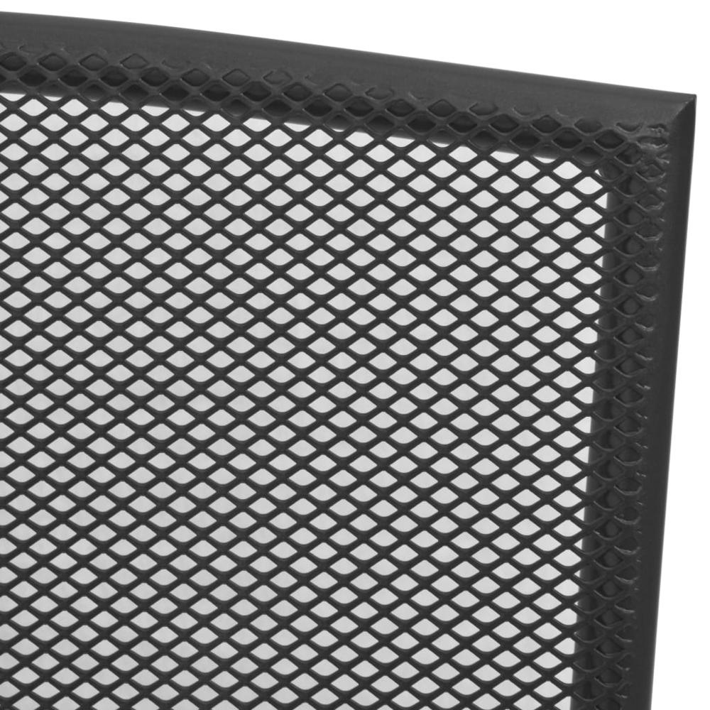 vidaXL Outdoor Chairs 4 pcs Mesh Design Anthracite Steel, 310154. Picture 4