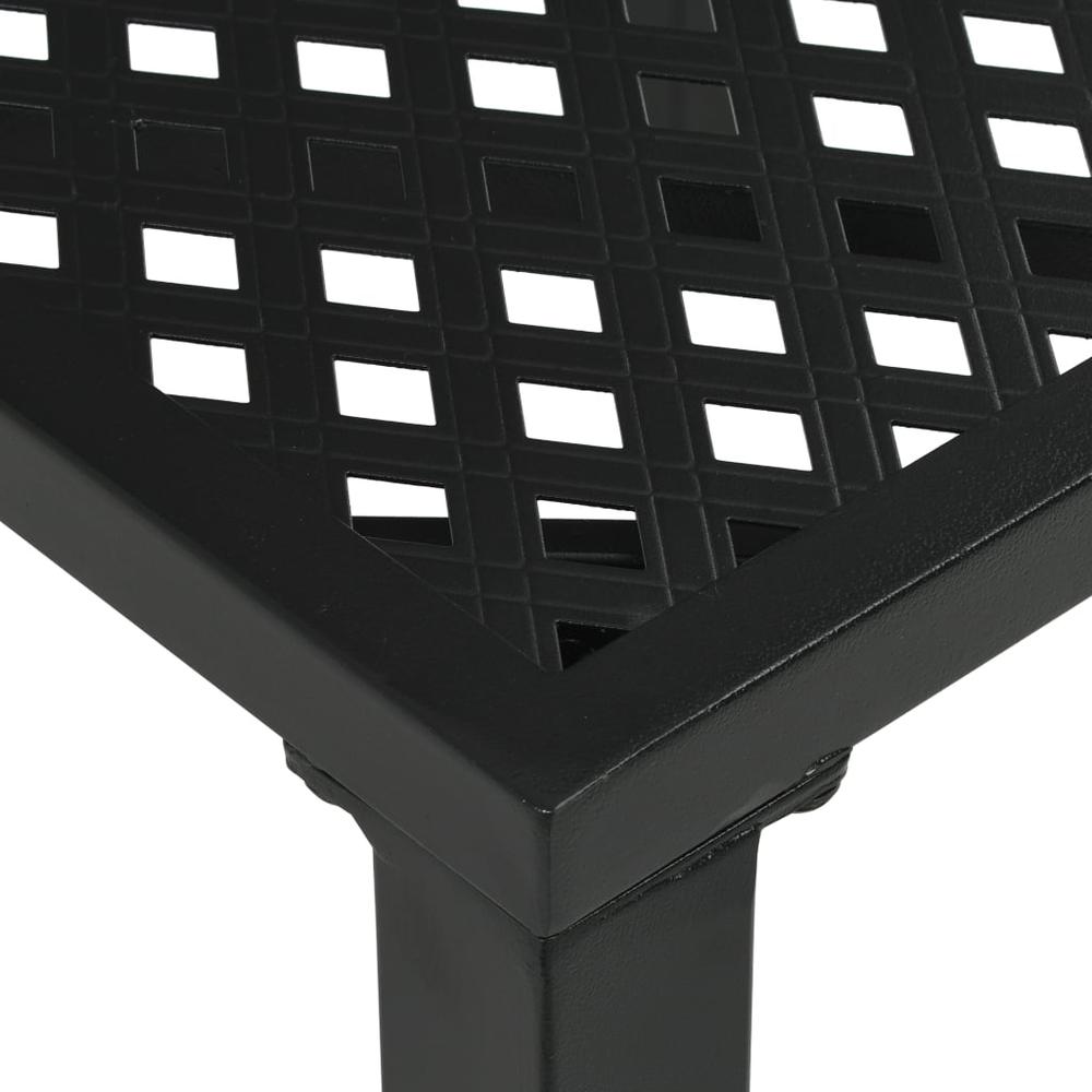 vidaXL Outdoor Chairs 4 pcs Mesh Design Steel Black, 310156. Picture 5