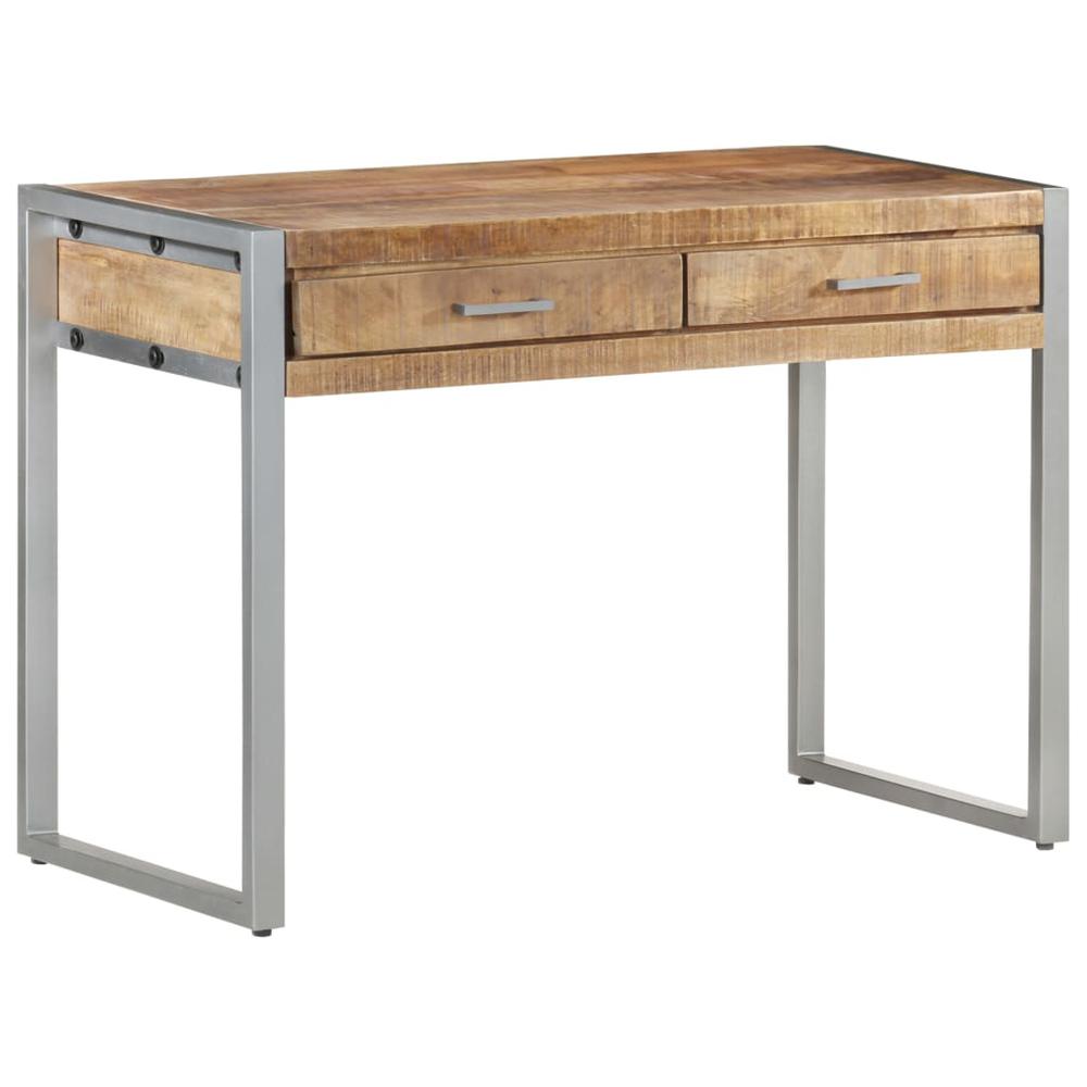 vidaXL Desk 42.5"x19.7"x29.5" Rough Mango Wood 3491. Picture 1