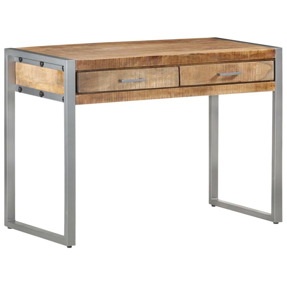 vidaXL Desk 42.5"x19.7"x29.5" Rough Mango Wood 3491. Picture 11
