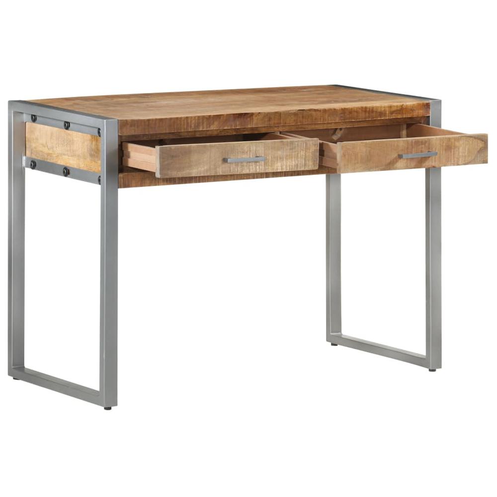 vidaXL Desk 42.5"x19.7"x29.5" Rough Mango Wood 3491. Picture 4