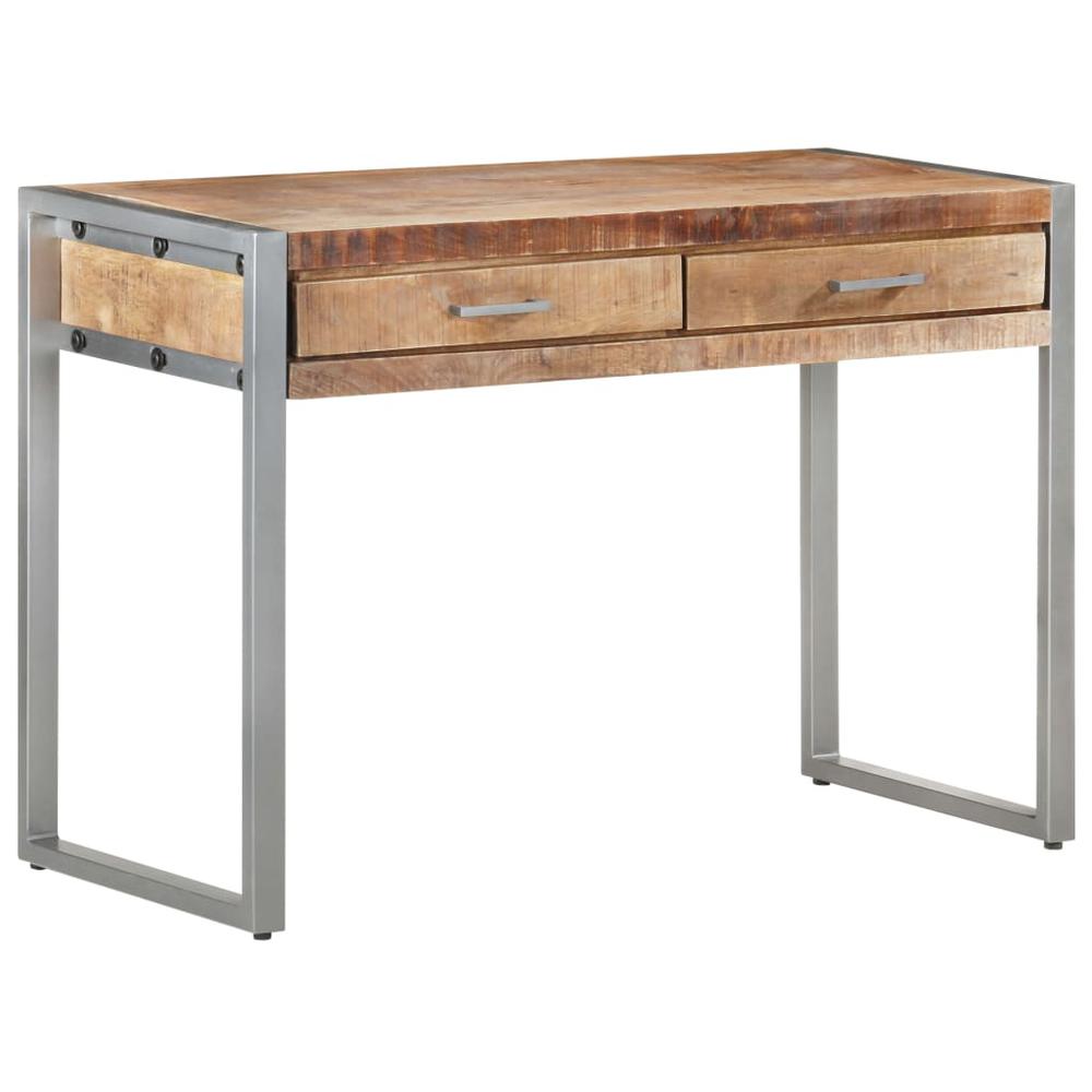 vidaXL Desk 42.5"x19.7"x29.5" Rough Mango Wood 3491. Picture 8