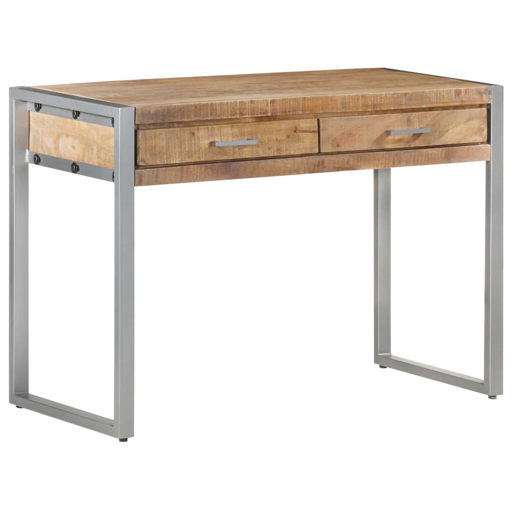 vidaXL Desk 42.5"x19.7"x29.5" Rough Mango Wood 3491. Picture 9