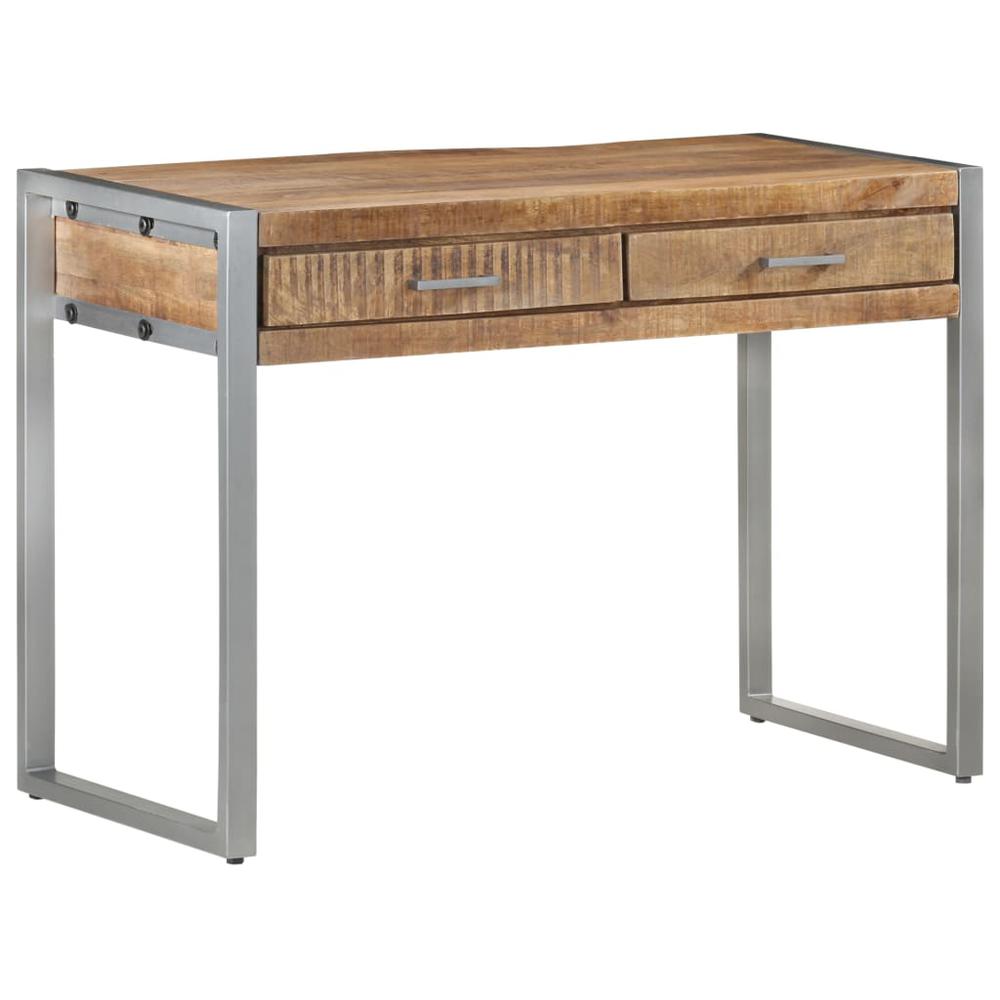 vidaXL Desk 42.5"x19.7"x29.5" Rough Mango Wood 3491. Picture 10