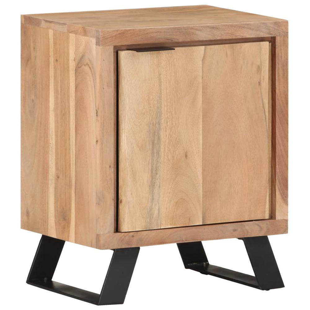 vidaXL Bedside Cabinet 15.7"x11.8"x19.7" Solid Acacia Wood with Live Edges 3519. Picture 11