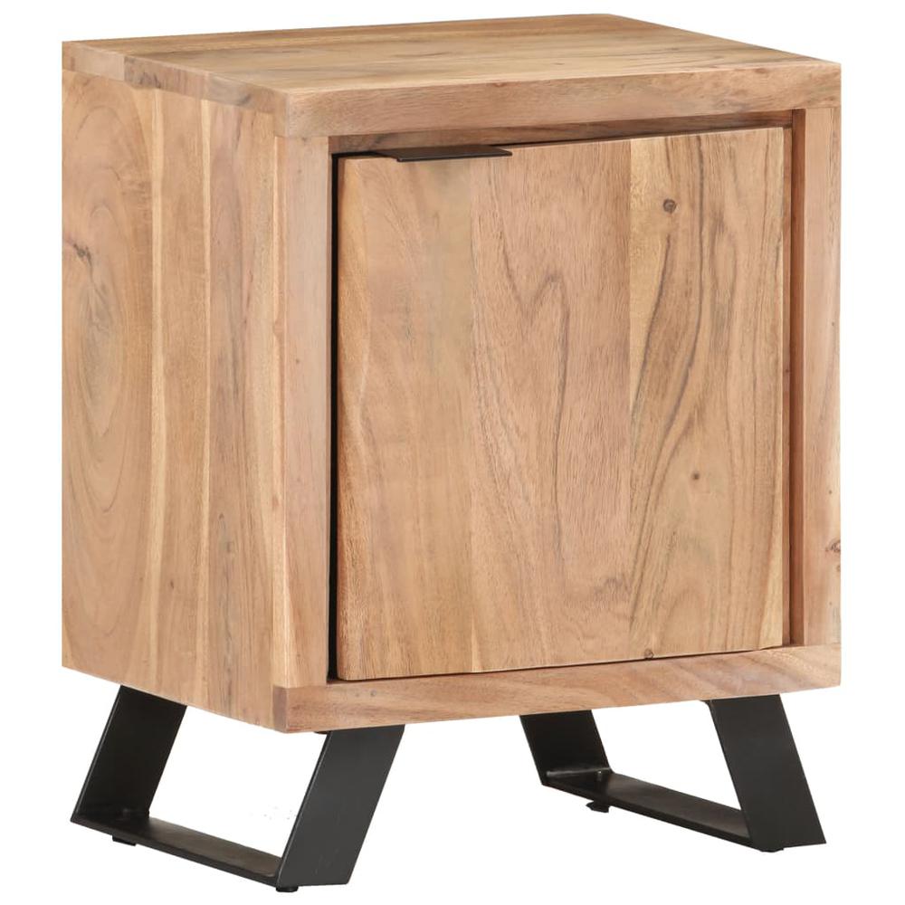 vidaXL Bedside Cabinet 15.7"x11.8"x19.7" Solid Acacia Wood with Live Edges 3519. Picture 12