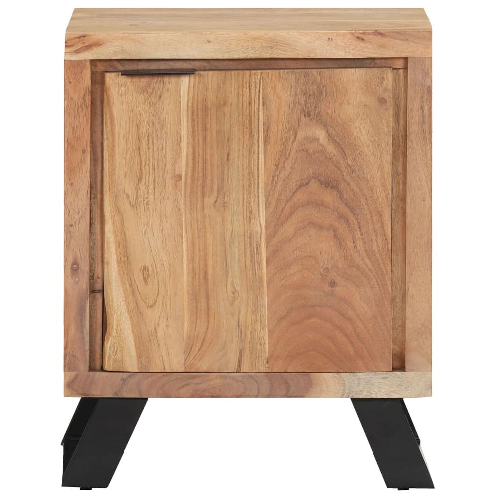 vidaXL Bedside Cabinet 15.7"x11.8"x19.7" Solid Acacia Wood with Live Edges 3519. Picture 3