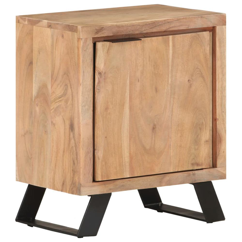 vidaXL Bedside Cabinet 15.7"x11.8"x19.7" Solid Acacia Wood with Live Edges 3519. Picture 9