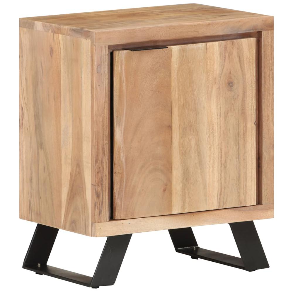 vidaXL Bedside Cabinet 15.7"x11.8"x19.7" Solid Acacia Wood with Live Edges 3519. Picture 10