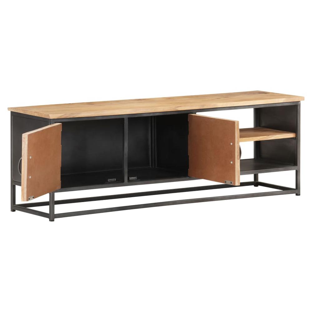 vidaXL TV Cabinet 47.2"x11.8"x15.7" Solid Acacia Wood 3524. Picture 5