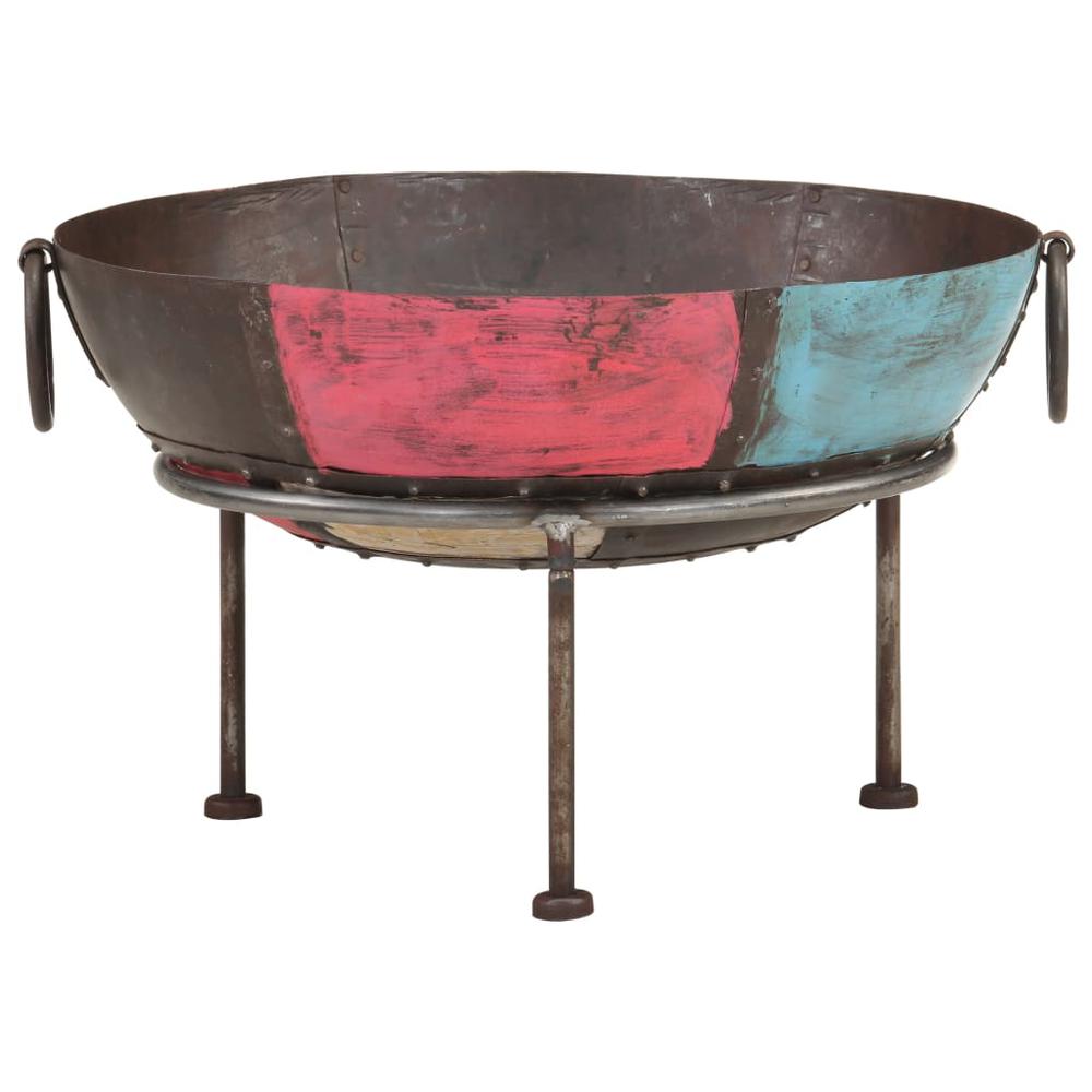 Colorful Rustic Fire Pit Ã˜ 23.6" Iron. Picture 1