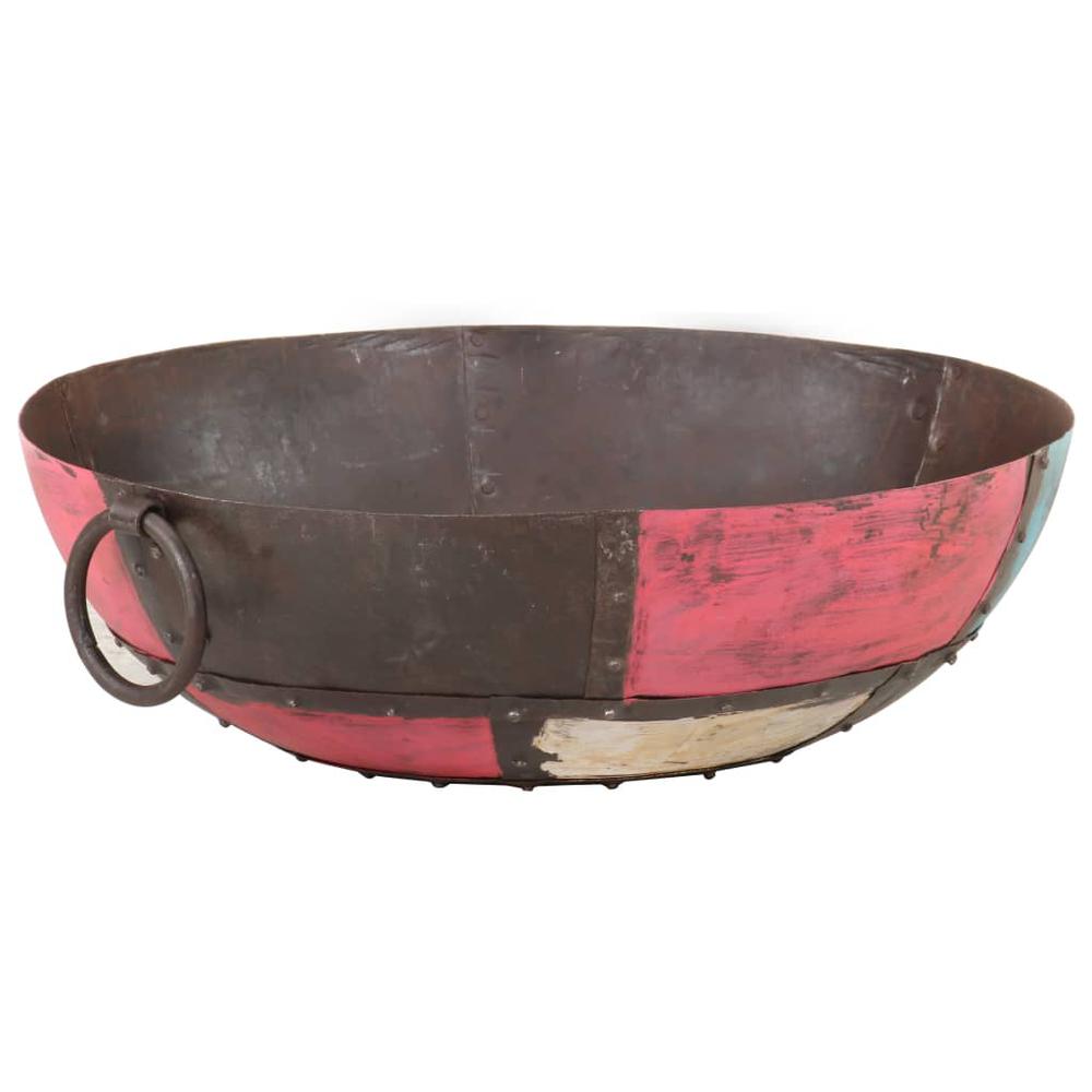 Colorful Rustic Fire Pit Ã˜ 23.6" Iron. Picture 3