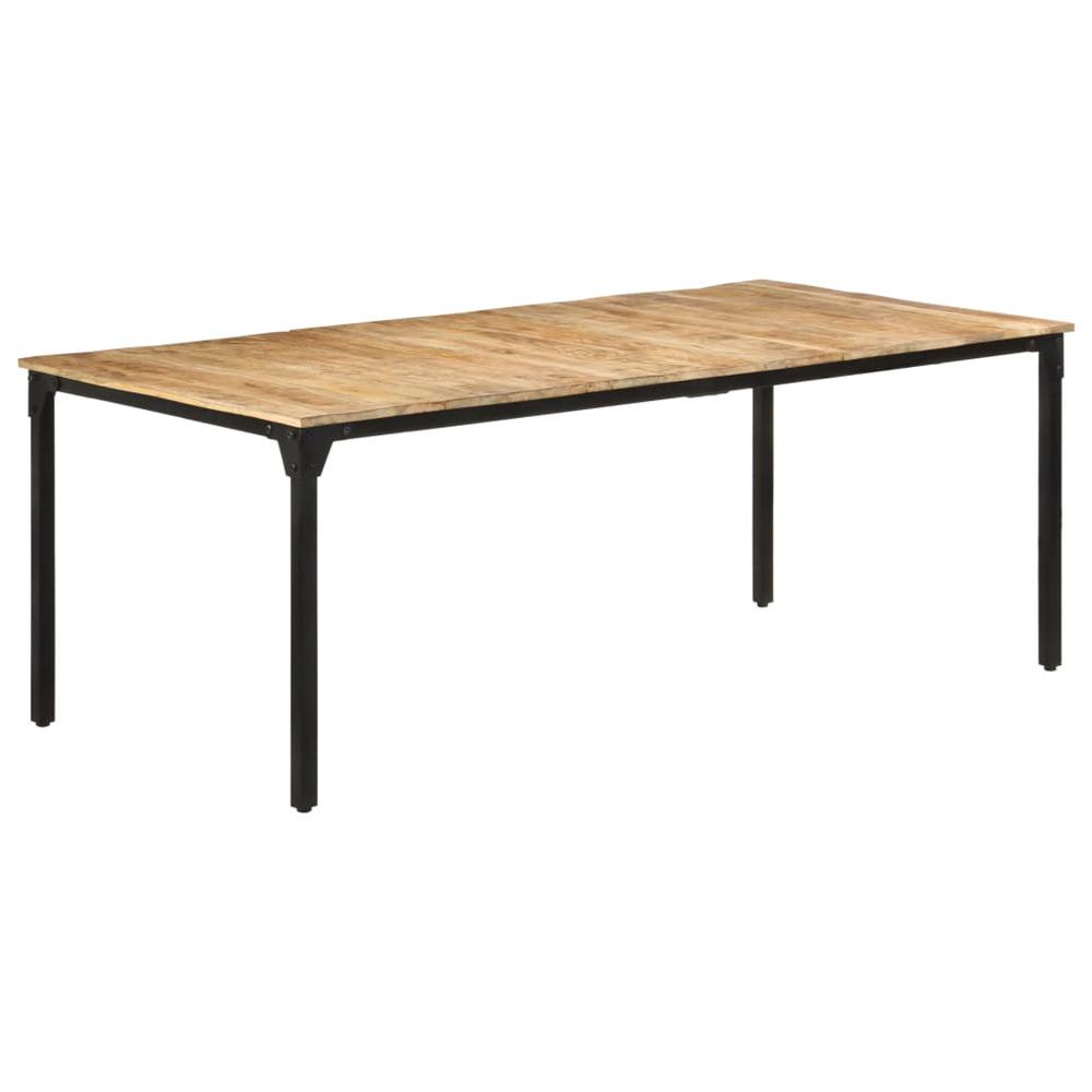 vidaXL Dining Table 78.7"x39.4"x29.9" Rough Mango Wood. Picture 10