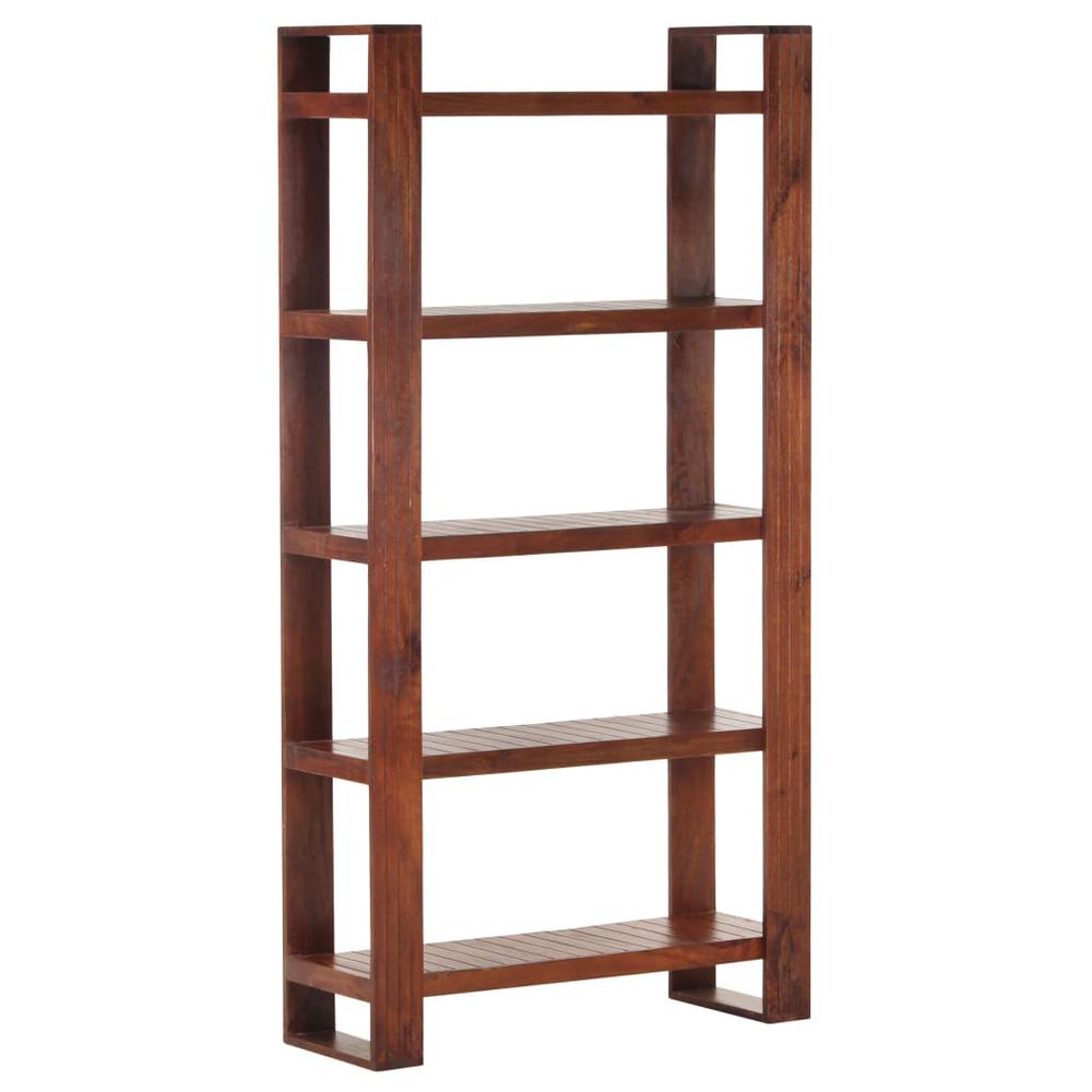 vidaXL Book Cabinet Honey Brown 33.5"x11.8"x65.4" Solid Acacia Wood, 321821. Picture 7