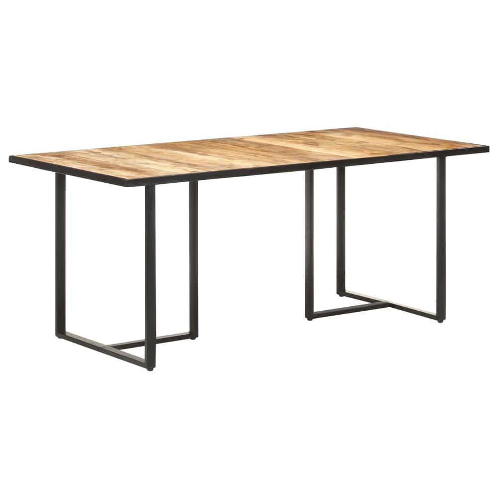 vidaXL Dining Table 70.9" Rough Mango Wood 0695. Picture 7