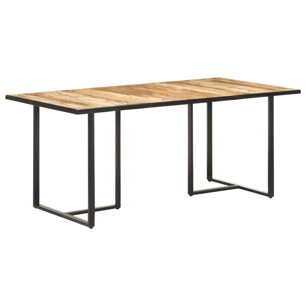 vidaXL Dining Table 70.9" Rough Mango Wood 0695. Picture 9