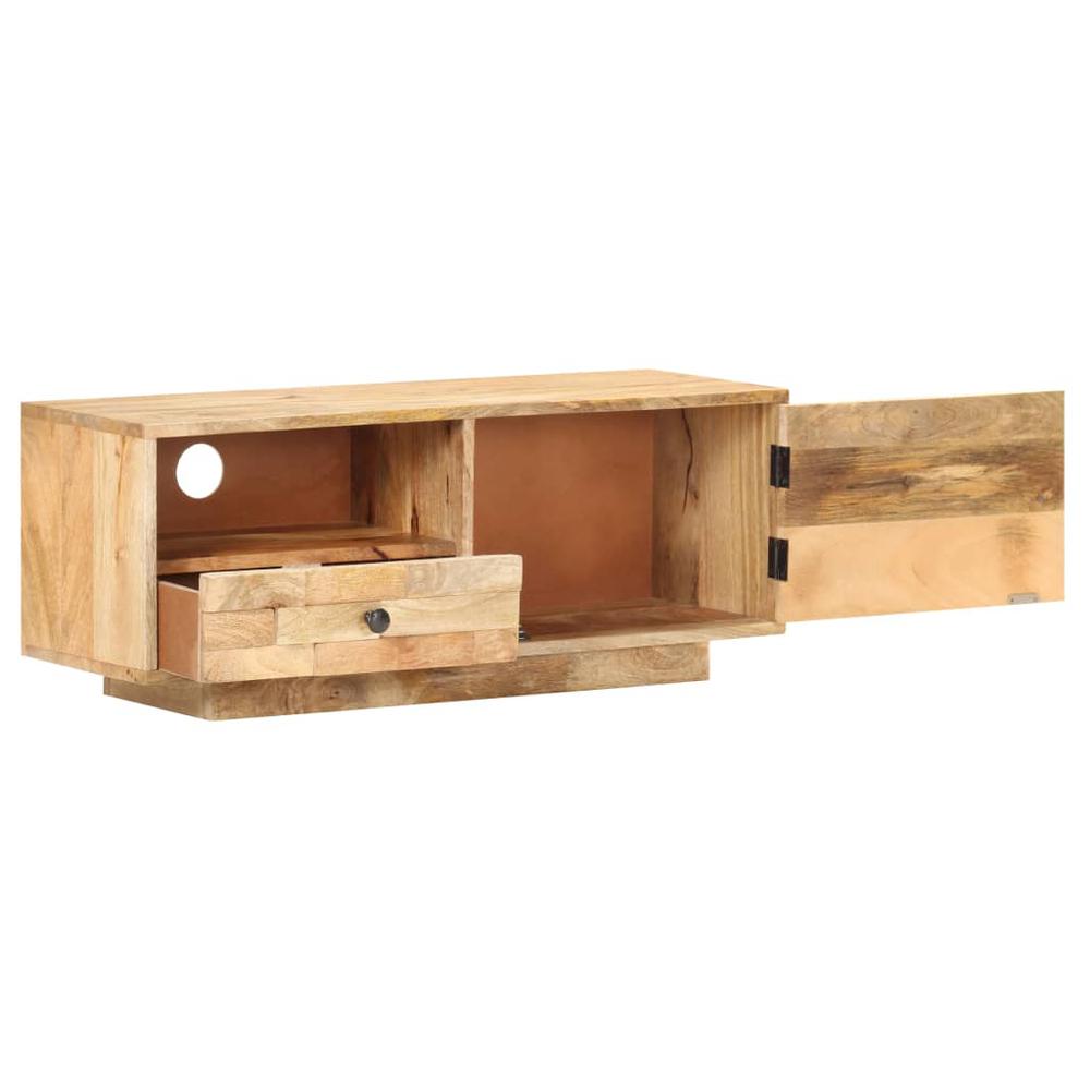 vidaXL TV Cabinet 35.4"x11.8"x13.8" Solid Mango Wood, 320466. Picture 3