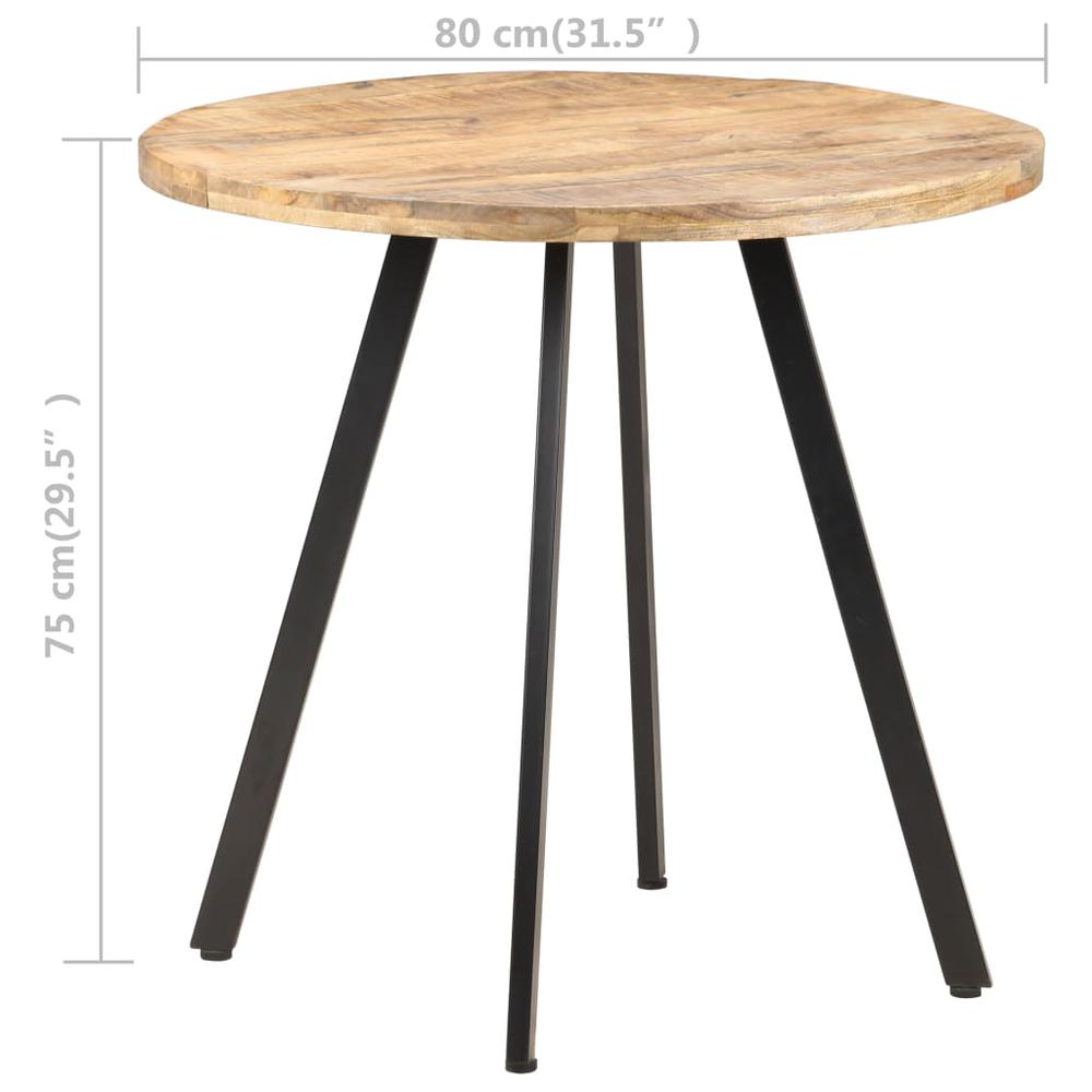 vidaXL Dining Table 31.5" Rough Mango Wood, 320483. Picture 4