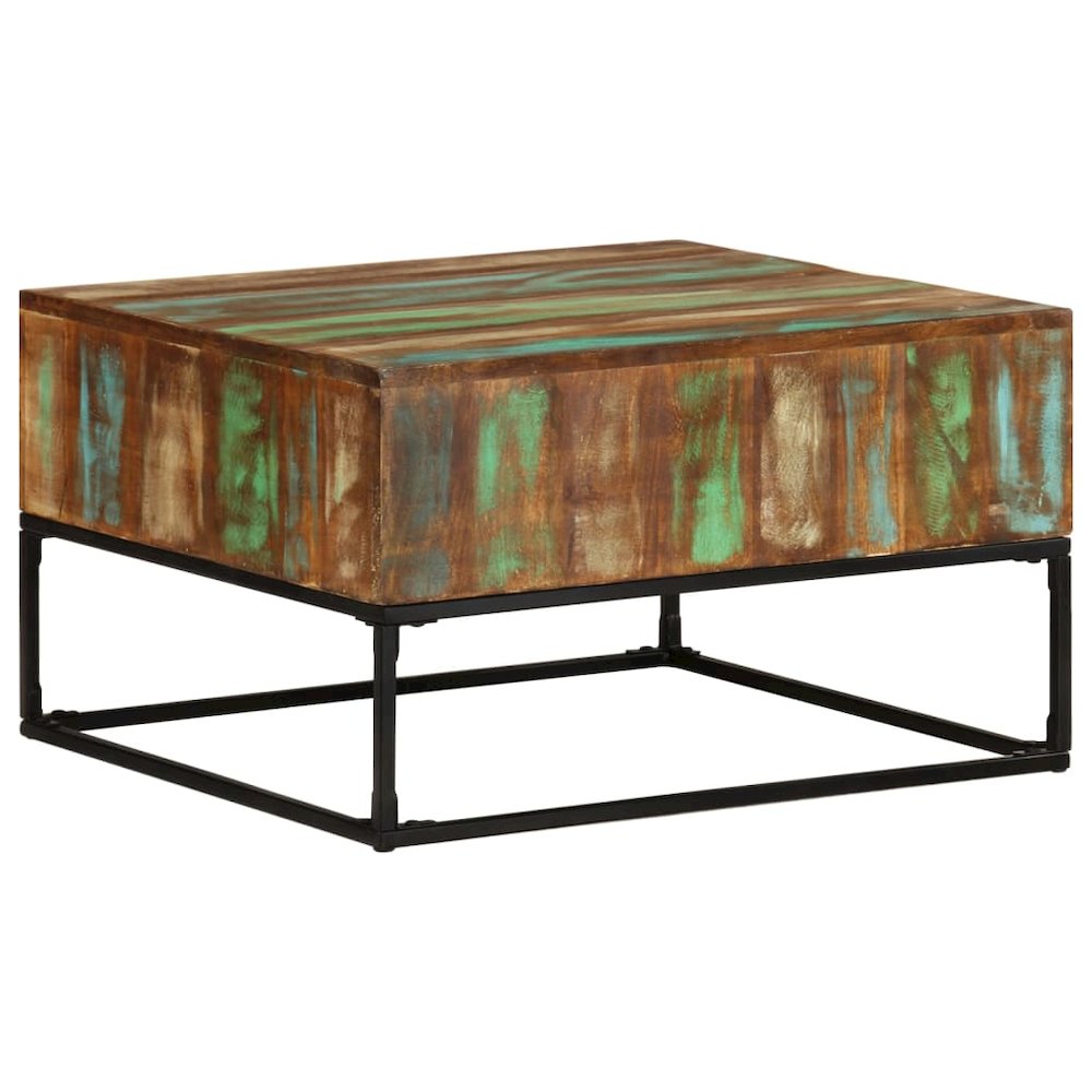 Coffee Table 26.8"x26.8"x16.1" Solid Reclaimed Wood. Picture 7