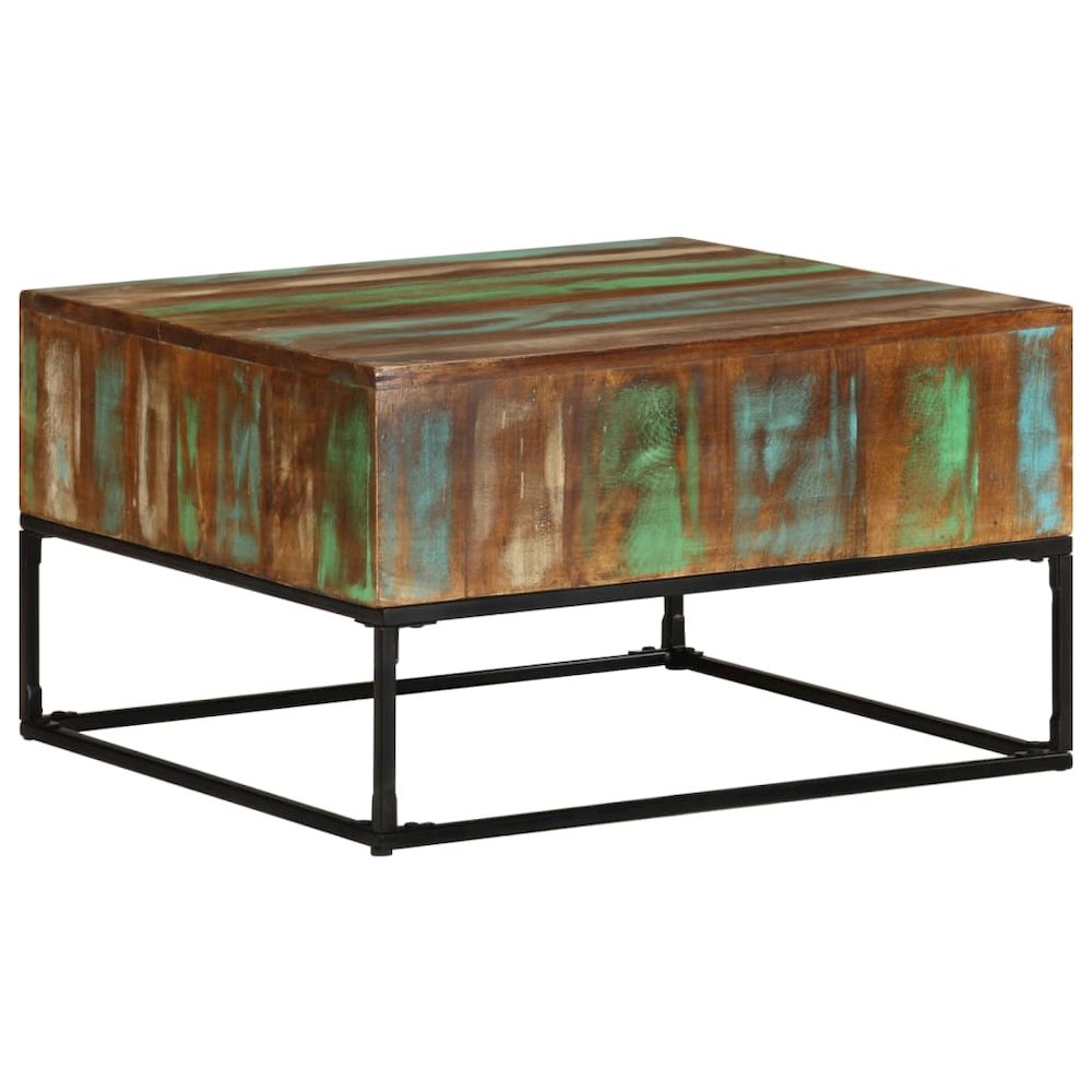 Coffee Table 26.8"x26.8"x16.1" Solid Reclaimed Wood. Picture 8