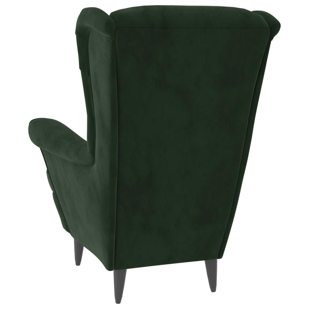 Armchair Dark Green Velvet. Picture 4