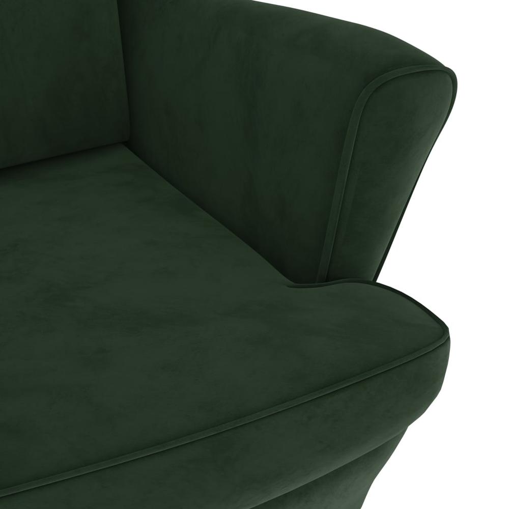 Armchair Dark Green Velvet. Picture 5