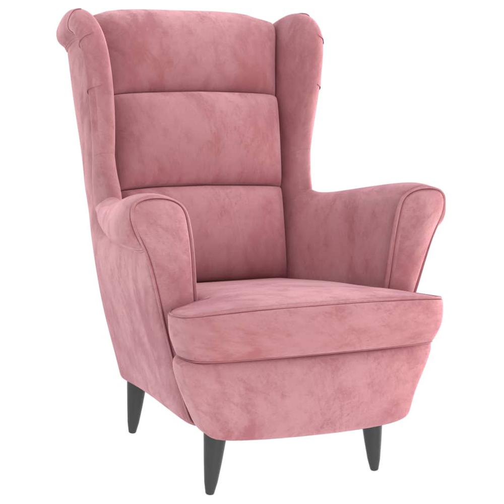 Armchair Pink Velvet. Picture 1
