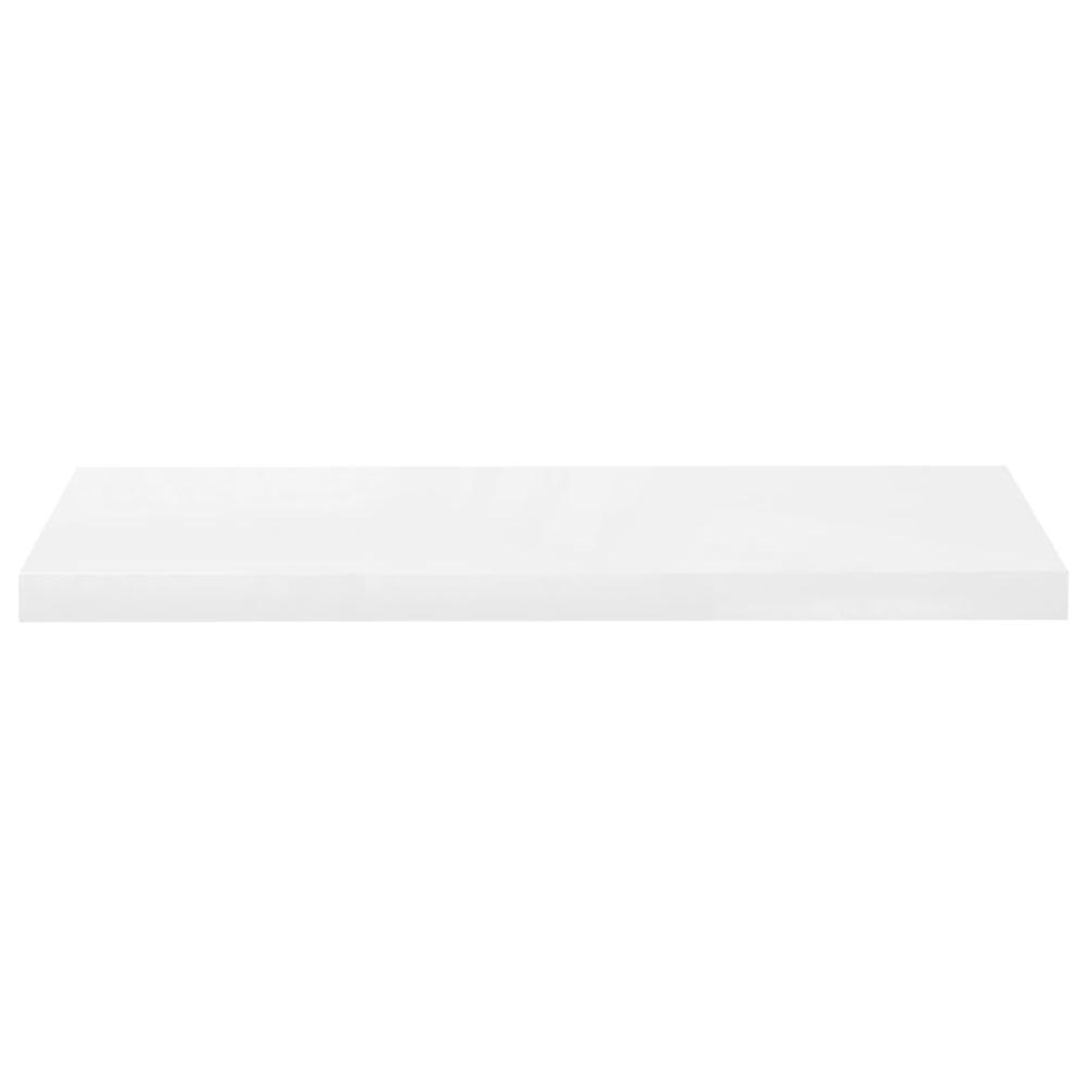 Floating Wall Shelves 4 pcs High Gloss White 31.5"x9.3"x1.5" MDF. Picture 4