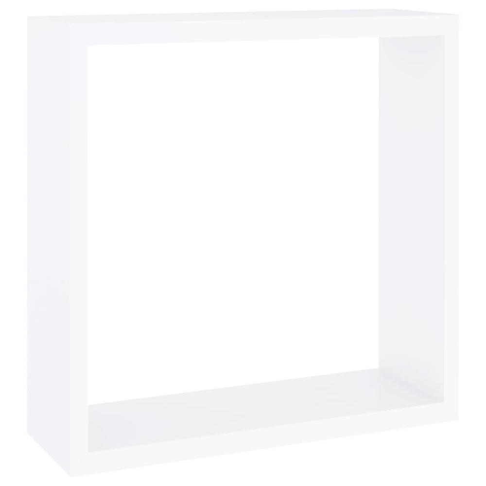 vidaXL Wall Cube Shelves 3 pcs White MDF, 323949. Picture 6