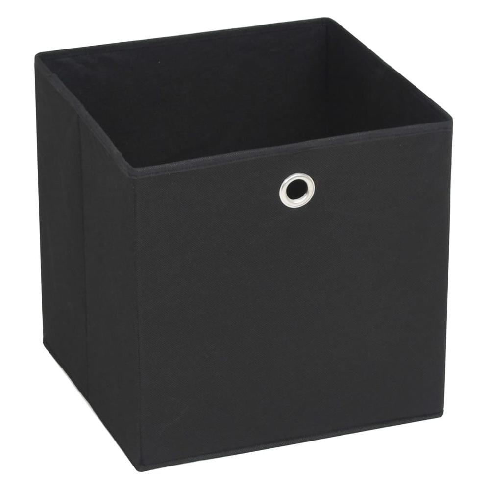 Storage Boxes 4 pcs Non-woven Fabric 11"x11"x11" Black. Picture 2