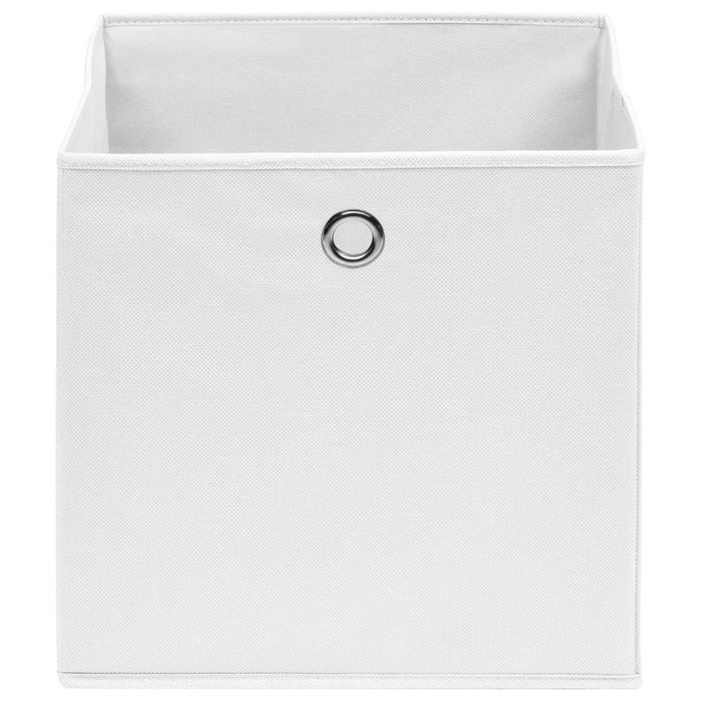 Storage Boxes 4 pcs Non-woven Fabric 11"x11"x11" White. Picture 2